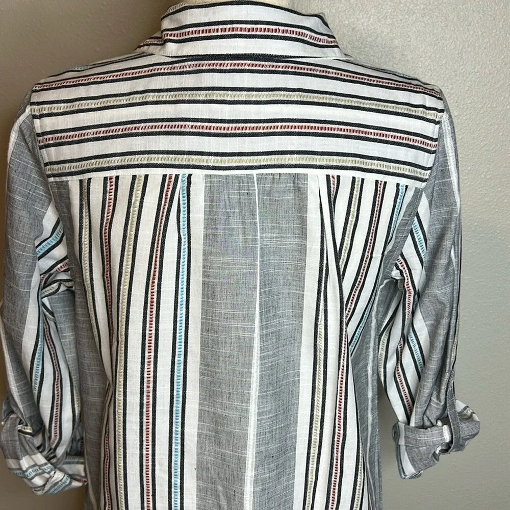 SOFT SURROUNDINGS Brookhaven Tunic Top Women‎ SM NEW Embroidery Pockets